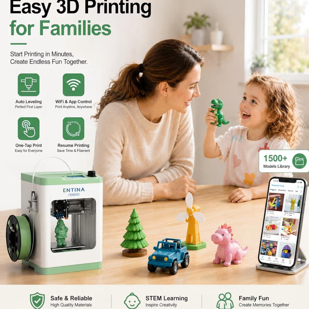 Entina Tina2 Plus Smart 3D Printers with 250MM/S Fast Printing