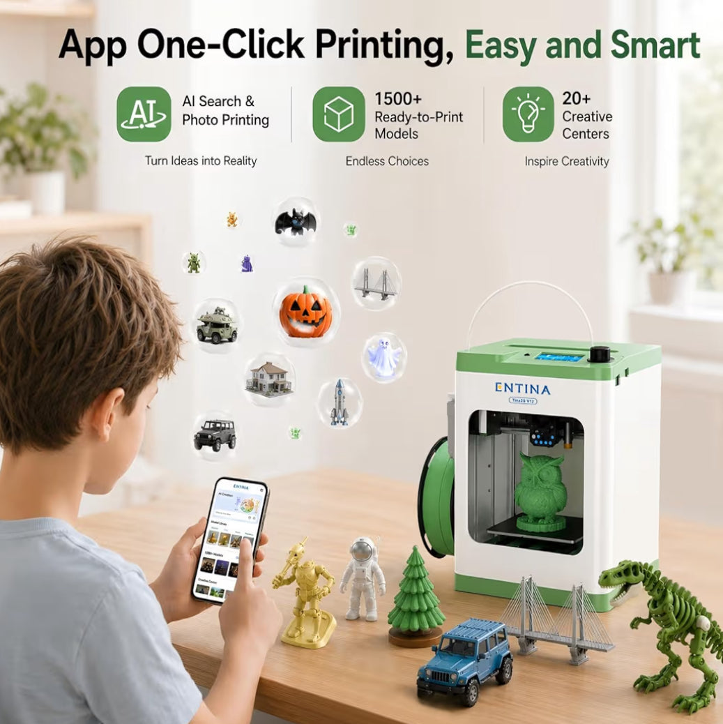 Entina Tina2 Plus Smart 3D Printers with 250MM/S Fast Printing